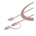 3pcs 2 in 1 Lightning Nylon Micro USB Cable  for iPhone,iPad,iPod,Samsung Galaxy, Tablet, Camera 